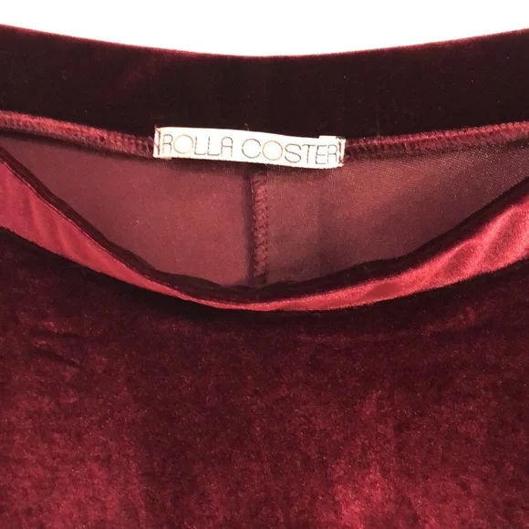 Rolla Coster Velvet Burgundy Circle Skirt - Picture 4 of 5